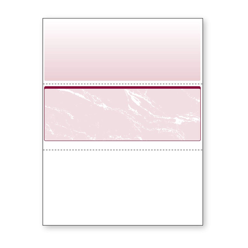 DocuGard Standard Burgundy Marble Middle High Security Check Paper - Laser/Inkjet Printer Compatible - 11 Security Features - 500 Blank Business Checks (04511) - Image 1
